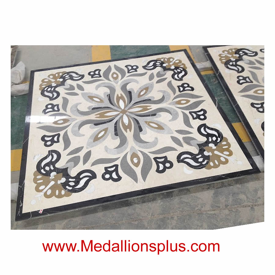 Waterjet Rectangular Medallion - Design 8